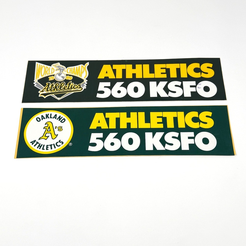 Oakland Athletics KSFO‎ 560 Bumper Stickers Lot Vintage Radio Promo